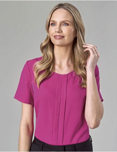 BRO-2280-Womens Verona Short Sleeve Blouse